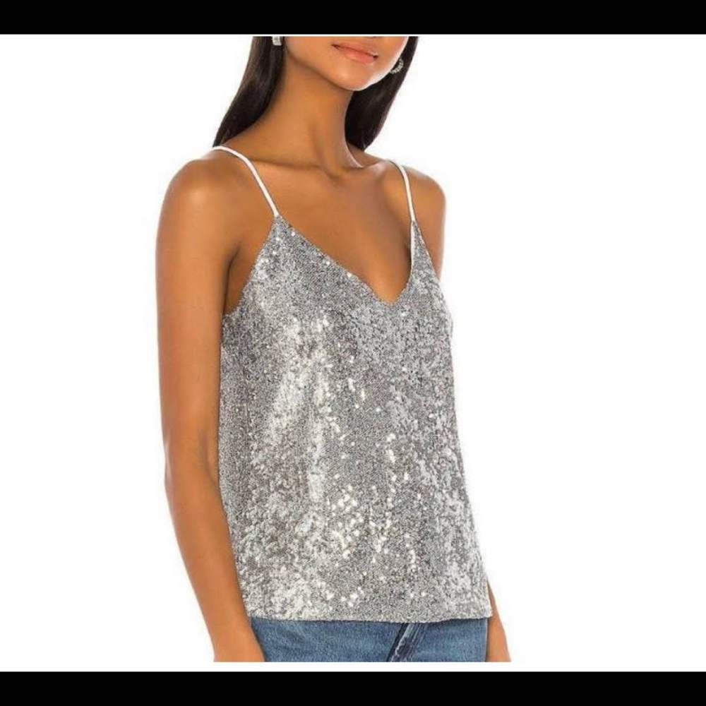 David Lerner NY Sparkly Silver Top
